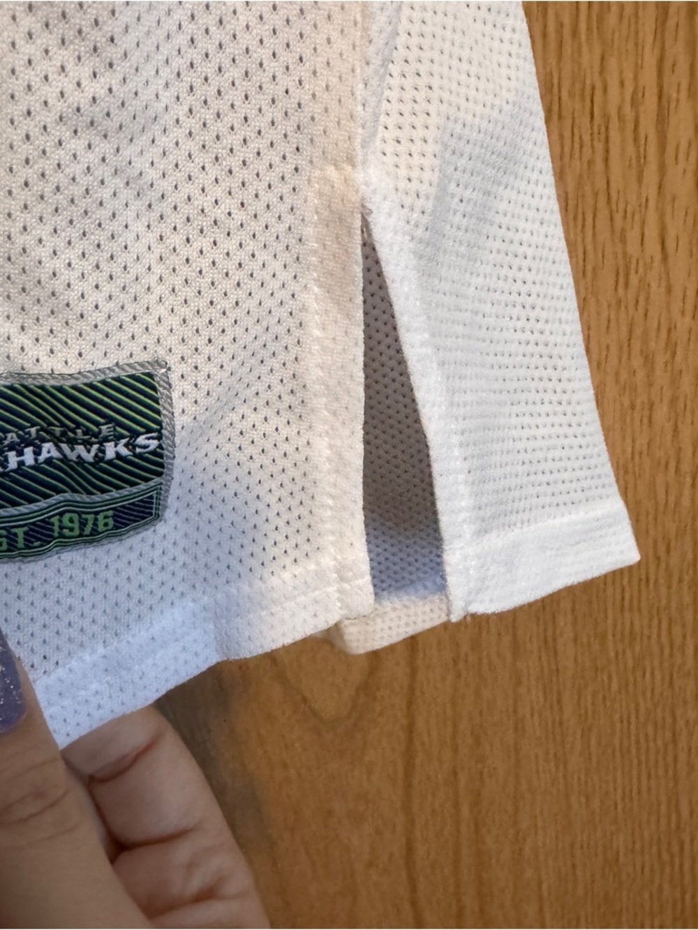 🖤5/$20 NFL Seattle Seahawks White & Navy #76 Jersey Top - Picture 8 of 9
